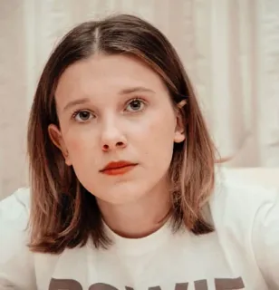 💟 640fa7f0 Millie Bobby Brown Actriz, Celebridad, Persona, Millie Bobby Brown, Retrato telegram sticker