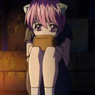 🥧 9a229c45 anime, girl, cute, sad, pink hair telegram sticker