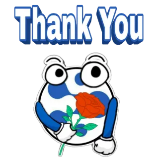 🌹 19037c3e Thank You thank you, frog, rose, greeting, cute, expression telegram sticker