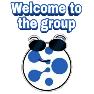 😎 6633e600 Welcome to the group welcome, group, character, sunglasses, friendly telegram sticker