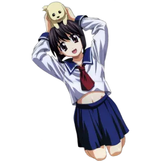 🐶 41a05206 anime, schoolgirl, uniform, dog, cute telegram sticker