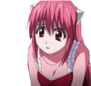 🤔 0e89dffd 애니메이션, 여자, 분홍 머리, 고양이 귀 telegram sticker