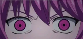 👀 4c5114c4 애니메이션, 눈, 보라색 머리, 화난, 만화 telegram sticker