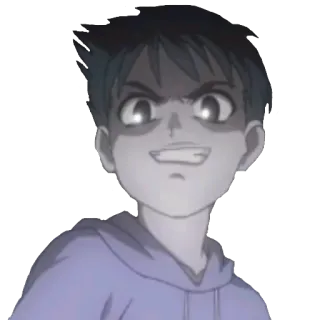 🙂 7f60ec44 애니메이션, 캐릭터, 화난, 무서운, 표정, 청소년 telegram sticker