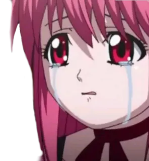 ☹ 7f846ce4 애니메이션, 소녀, 우는, 슬픈, 눈물, 감정적인 telegram sticker