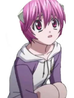 🙄 a5f4b6aa 애니메이션, 만화, 캐릭터, 귀여운, 분홍머리, 고양이 귀 telegram sticker