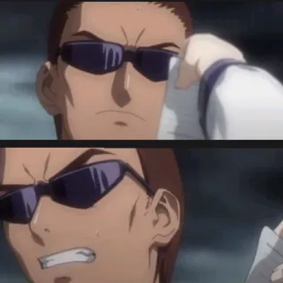 🌚 b8f54c13 애니메이션, 선글라스, 짜증, 캐릭터 telegram sticker