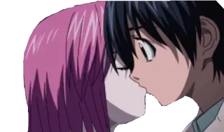 ❤ c2dafa71 애니메이션, 키스, 로맨스, 사랑 telegram sticker