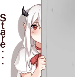 😶 2bf7f6cc 动漫, 女孩, 恶魔, 精灵, 卡通 whatsapp sticker