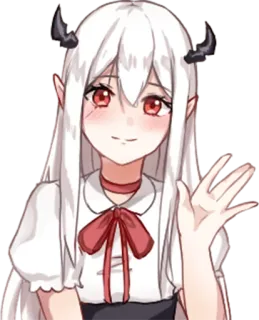 👋 e5a0cdaa 动漫女孩, 恶魔女孩, 可爱, 萌, 动漫, 恶魔 whatsapp sticker