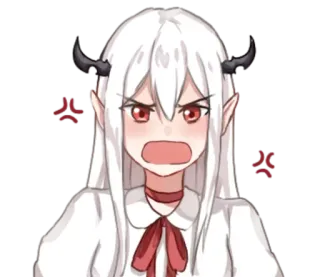 👿 f196605f Anime, Iblis, Marah, Setan, Tanduk, Kartun telegram sticker