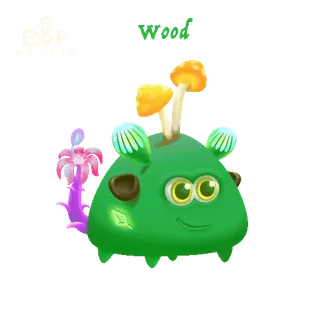 🪵 d9346158 Wizard 卡通, 巫师, 绿色, 蘑菇, 可爱 telegram sticker