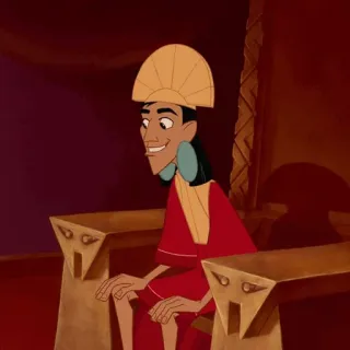 🍂 36eea300 Kuzco The Emperor's New Groove คูซโก้, ดิสนีย์, จักรพรรดิ, การ์ตูน, แอนิเมชั่น, ตัวละคร telegram sticker