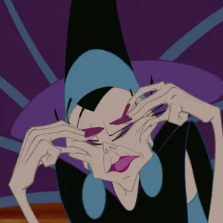 🍂 42559db0 Yzma The Emperor's New Groove อิซมา, จักรพรรดิเทพทึ่ม, ดิสนีย์, ตัวร้าย, การ์ตูน telegram sticker