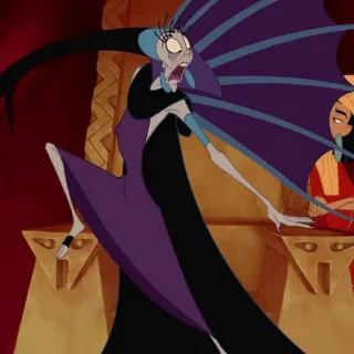 🍂 65736c57 Yzma The Emperor's New Groove การ์ตูน, ตัวร้าย, ดิสนีย์, แอนิเมชัน, ตัวละคร, ตลก, ชั่วร้าย telegram sticker
