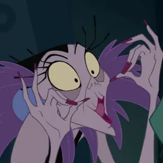 🍂 a58f1f78 Yzma The Emperor's New Groove การ์ตูน, ดิสนีย์, อิซมา, จักรพรรดิเทพกระลาสี, ตัวร้าย, ชั่วร้าย telegram sticker