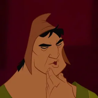 🍂 b4c10481 Pacha The Emperor's New Groove ดิสนีย์, ปาชา, จักรพรรดิกลายพันธุ์ อัศจรรย์พันธุ์หลุดโลก, กำลังคิด, การ์ตูน telegram sticker