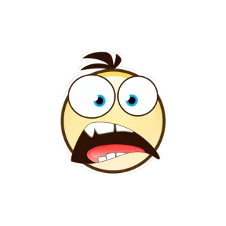 😱 23f2ead7 表情符号, 害怕, 黄色, 脸, 震惊 telegram sticker