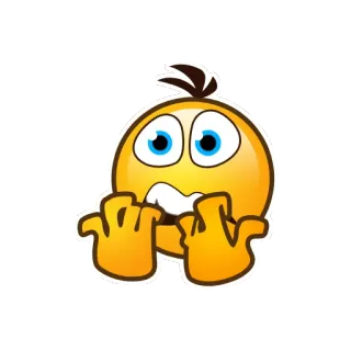 😖 7f7e6fc4 表情符号, 中指, 粗鲁, 手势, 黄色, 冒犯 telegram sticker