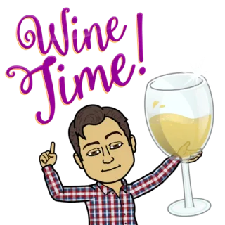 🍸 00414ff5 Wine Time! ワイン, お祝い, 乾杯, 飲み物, アルコール, Bitmoji telegram sticker