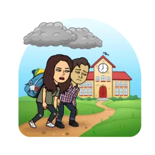 😒 e9a8b49e 学校, 悲しい, 圧倒, 疲れ, Bitmoji, 眠い, ストレス, 教育 telegram sticker