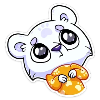 🤭 993cccf7 sticker, cute, bear, cartoon, animal, kawaii, illustration telegram sticker