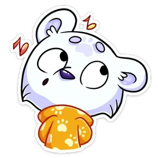 🤭 f2a847ae animal, bear, cartoon, cute, sticker, white bear telegram sticker