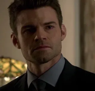 😞 b912824b Elijah Mikaelson The Vampire Diaries 엘리야 마이클슨, 뱀파이어 다이어리, 다니엘 길리스, 뱀파이어, TV 프로그램, 초자연 telegram sticker