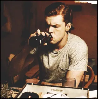 ™️ 883efde3 man, drinken, fles, volwassene telegram sticker