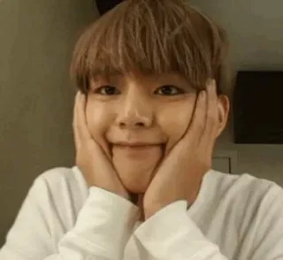 😊 1c6beed1 kpop, милый, улыбающийся, человек, айдол, руки, лицо, молодой whatsapp sticker