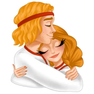 🤗 fa70bca0 пара, объятия, любовь, нежность, романтика, дружба, иллюстрация telegram sticker