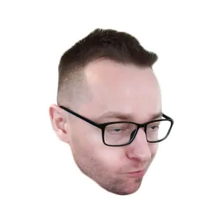 😏 41a1d233 man, glasses, portrait, headshot, face, person telegram sticker