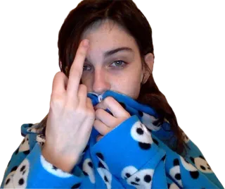 🖕 d70e6b22 中指, 冒犯, 手势, 女性 whatsapp sticker