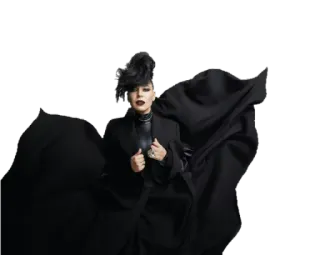 👩 52788bda kobieta, czarne ubrania, moda, styl telegram sticker