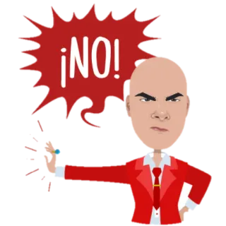 👎 5ca7f206 ¡NO! tidak, penolakan, penyangkalan, spanyol, negatif telegram sticker
