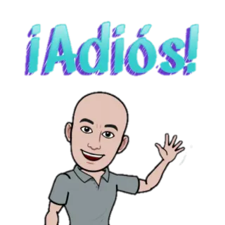 🙋‍♂ fb2cd3cf ¡Adiós! selamat tinggal, perpisahan, bahasa spanyol, Bitmoji, melambai, salam telegram sticker