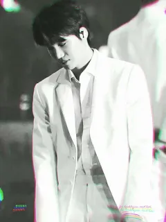 ⚫️ 0d6c00bf for kookjinsoo and tae kookjinsoo, แท, ชุดสูทสีขาว, ผู้ชาย, คน telegram sticker