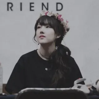 🌺 c3ffbeaa RIEND wanita, orang, mahkota bunga, potret, gadis, jepang whatsapp sticker