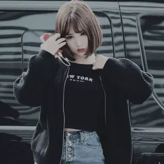 🌿 dced2c38 NEW YORK new york, wanita, bob, jaket whatsapp sticker