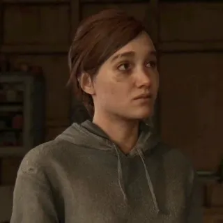 🪶 3e6c6e86 Ellie Williams The Last of Us gra wideo, postać, poważny, dramatyczny, dziewczyna telegram sticker