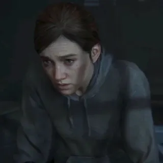 🪶 6edef956 Ellie Williams The Last of Us Part II postać, gra wideo, smutny, tlou, ellie telegram sticker