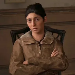 🪶 9a33502a Dina The Last of Us Part II postać, gra wideo, dina, poważna, kobieta telegram sticker