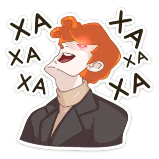 😆 d325e6e8 XA XA XA XA XA XA XA XA rindo, malvado, desenho animado, personagem whatsapp sticker