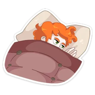 😴 e28c995c sonolento, cama, cansado, manhã, preguiçoso whatsapp sticker