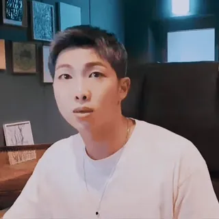 😌 01b26fe4 RM person, man, singer, kpop, portrait, music telegram sticker