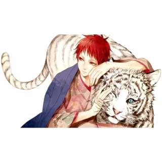 😴 612d2b0e Anime, Personnage, Tigre, Tigre Blanc, Art, Art numérique telegram sticker