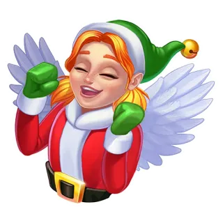 ☺️ f537df35 Navidad, Elfo, Ángel, Dibujos animados, Fiesta, Celebración, Festivo telegram sticker