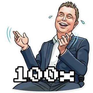 🤣 a726442f Elon Musk 100x Elon Musk, Meme, Beroemdheid, Humor, Digitale kunst telegram sticker