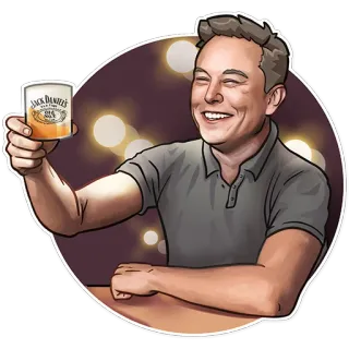 Elon Musk | @elonmusk_ru telegram stickers