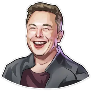 😅 d66b0b3a Elon Musk Elon Musk, affari, tecnologia, ritratto, uomo, CEO telegram sticker